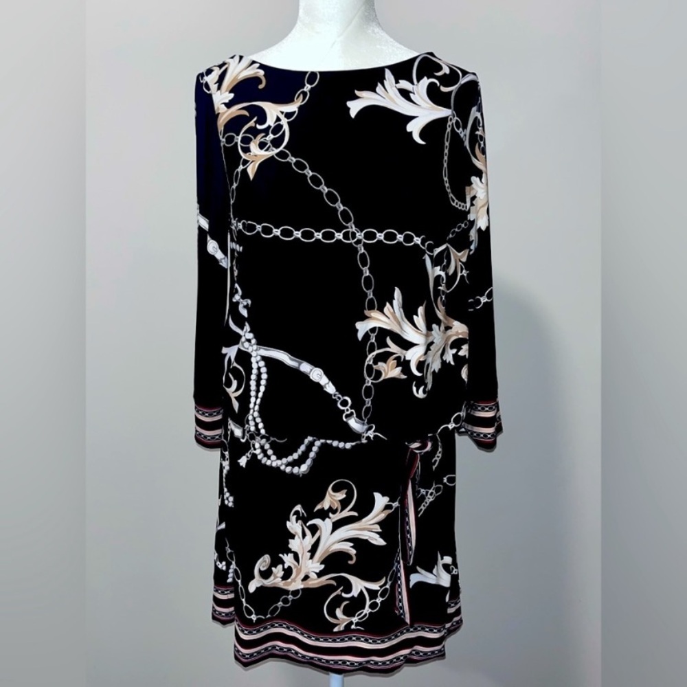NWT White House Black Market Long Sleeve Dress For Women. Size Medium.
